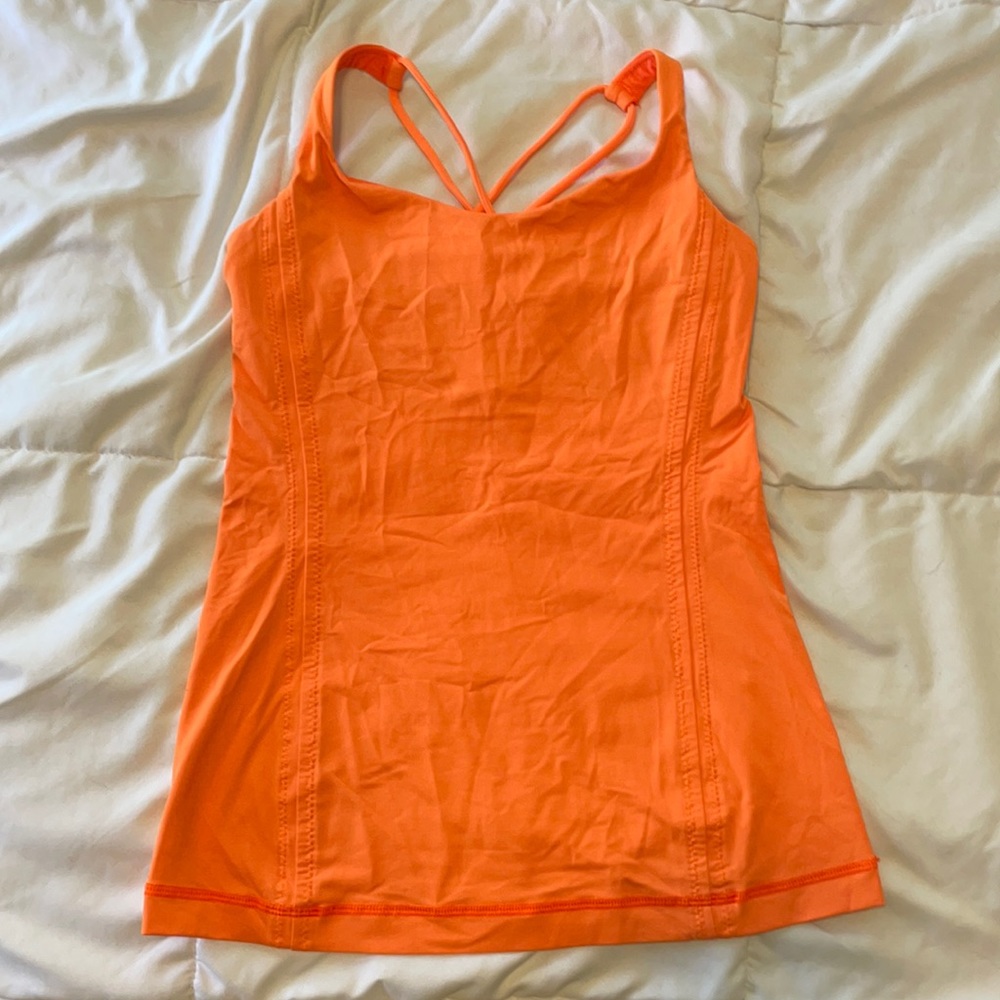 Lulu Lemon tank top orange size 4